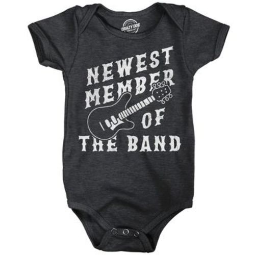 Newest Member of The Band Baby Bodysuit Funny Sarcastic Rock N Roll Graphic Novelty Jumper for Infants - Crazy Dog Baby Bodysuit For Music Lovers