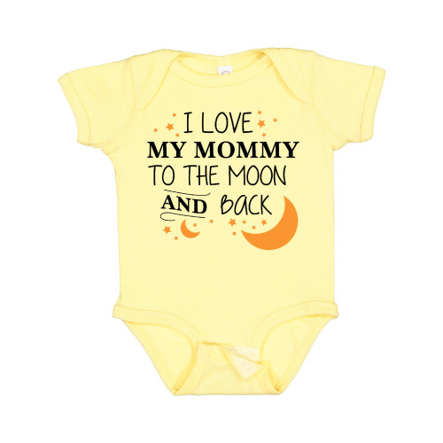 Inktastic I Love My Mommy to the Moon and Back Boys or Girls Baby Bodysuit