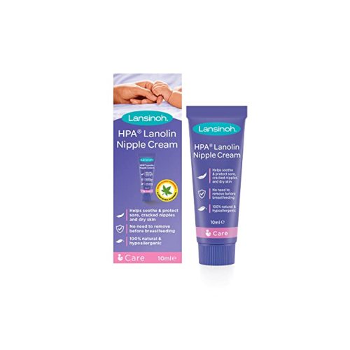 Lansinoh HPA Lanolin Nipple Cream for Sore Nipple & Cracked Skin, 100% Natural Single Ingredient, Breastfeeding Essential, Tasteless, odourless, Hospital Bag, moisturising, 10ml - 10 ml