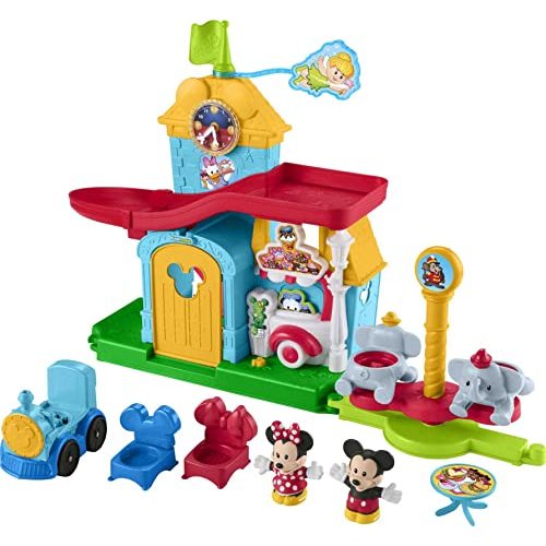 Fisher-Price Little People Toddler Toy Disney Mickey & Friends Playset with Sounds & Phrases for Pretend Play Kids Ages 18+ Months