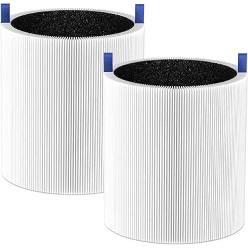 Blue Pure 511 Replacement Filter Compatible with Blueair Blue Pure 511 Air Purifier, 2-in-1 H13 True HEPA Particle Filter and Activated Carbon Filter, 2 Pack