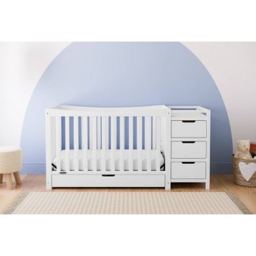 Graco Remi 4-in-1 Convertible Crib and Changer - White