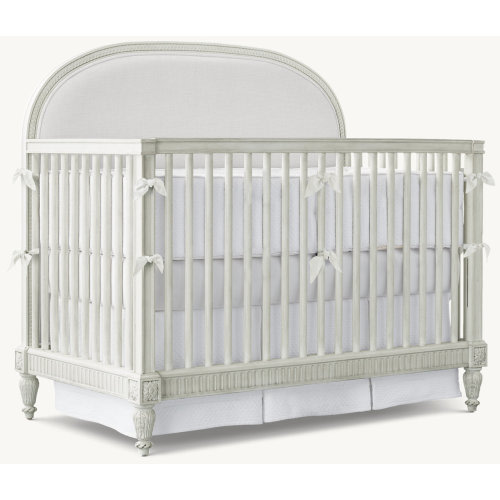 Belle Upholstered Conversion Crib - Aged White | RH Baby & Child