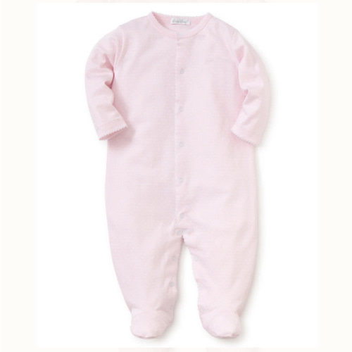 Pink/White New Kissy Dots Print Footie
