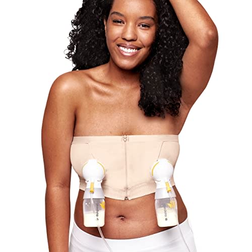 Medela Hands Free Pumping Bustier | Easy Expressing Pumping Bra with Adaptive Stretch