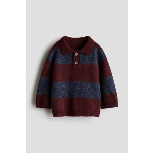 FINE-KNIT POLO SWEATER
