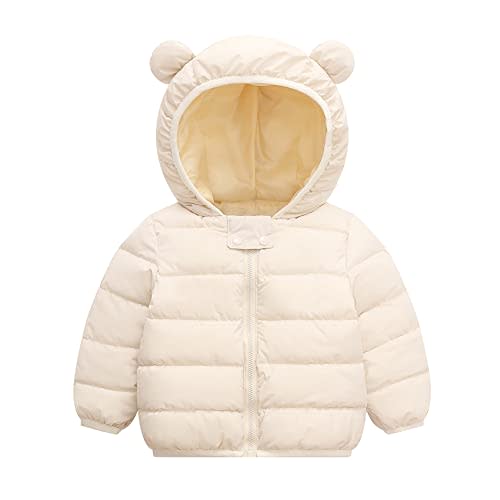 Winter Down Coats for Kids Baby Boys Girls Light Puffer Padded Jacket Bear Hoods Infant Outerwear