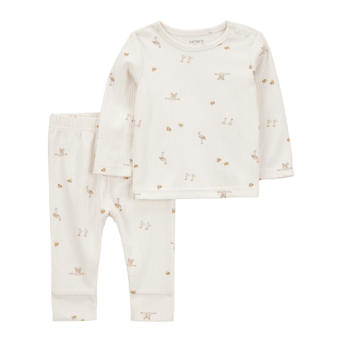 Baby 2-Piece Bird Print Long-Sleeve Tee & Pant Set - Carter's | Carter's
