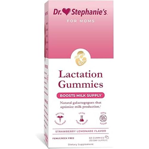 Dr. Stephanie's Lactation Gummies - Boost Milk Supply with Natural Galactagouges for Breastfeeding Support - No Fenugreek & No Sugar