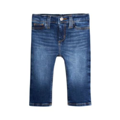 Baby Boys Neutral Straight Fit Jeans With Elastic Back