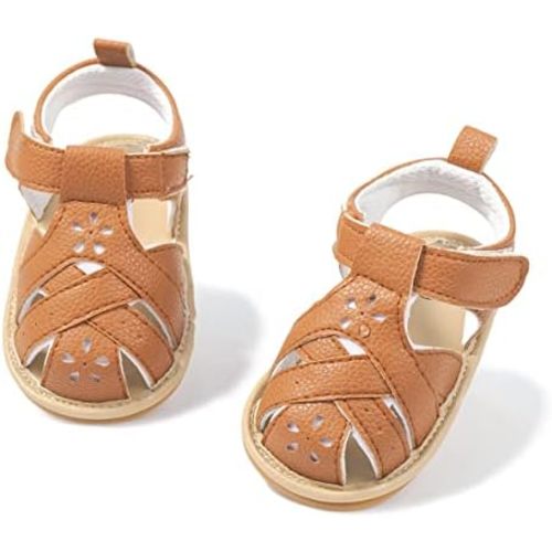 Babelvit Infant Baby Girl Boy Sandals Comfort Premium Summer Outdoor Casual Beach Shoes with Flower Bowknot Anti Slip Rubber Sole Newborn Toddler Prewalker First Walking Shoes
