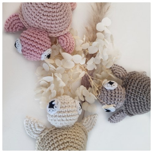 Baby Rattle Amigurumi Handmade Crochet Turtle Baptism Gift Baby Mobile Baby Rattle Baby Shower