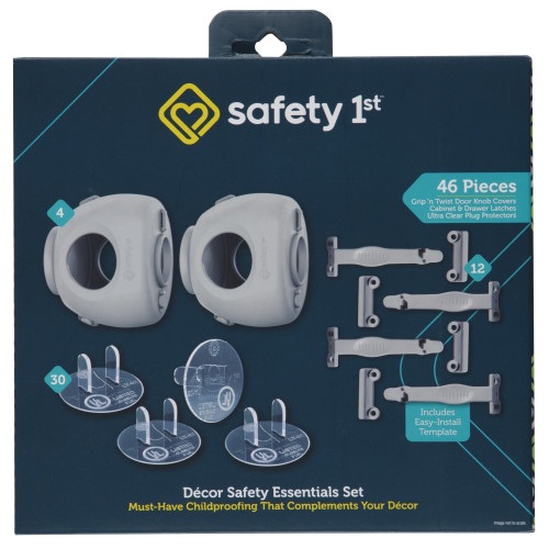 Safety 1ˢᵗ Décor Safety Essentials Set (46pc), Grey, Toddler