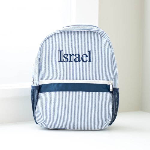 Personalized Baby Backpacks, Monogrammed Toddler Backpacks, Seersucker Backpack, Preschool Book Bag, Personalized Baby Gifts