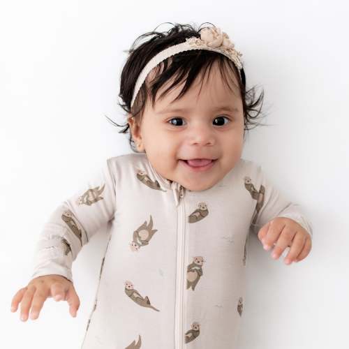 Bamboo Zipper Baby Footie Pajamas, Otter, 0-24 Months, Unisex
 – Bamboo Little