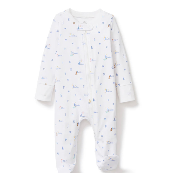 Baby's Pima Romper in Letters and Lullabies