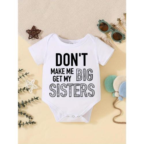 Boys' "Don't Let Me Get My Big Sister" Cotton Onesie - Casua - TikTok Shop