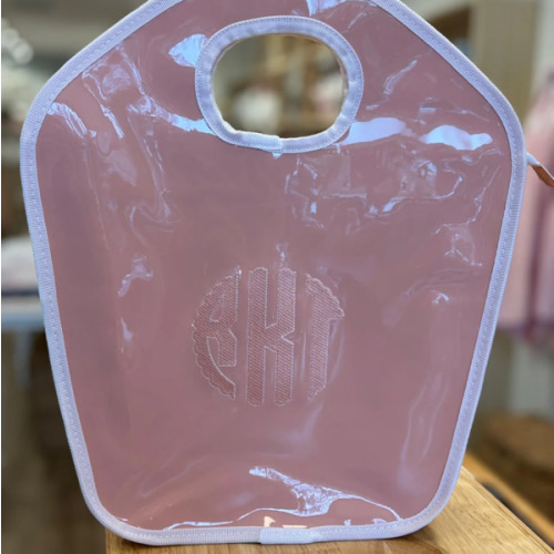 Vinyl Keyhole Diaper Bag - pink
