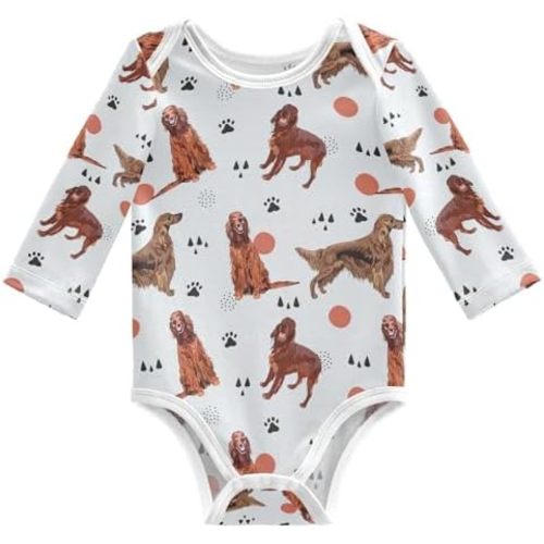 vvfelixl Baby Bodysuits Lovely Sliced Pizza Cartoon Long Sleeve Cotton Baby Clothes for Boys Girls 0-3M