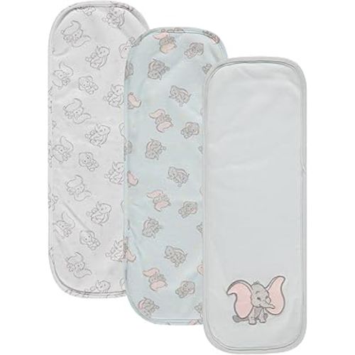 Disney Baby Burp Cloths 3 Pack – 100% Cotton – Mickey Mouse, Minnie Mouse, Winnie The Pooh, Dumbo – Soft & Absorbent Newborn Essentials for Boys & Girls