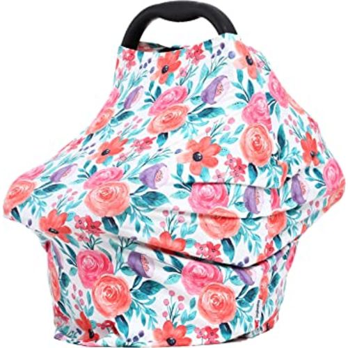 Car Seat Covers for Baby Girls - Canopy Carseat Covers, Breastfeeding Cover Stroller Canopy Covers (Orange red)