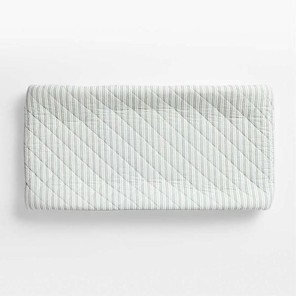 Frenchie Verte Green Organic Cotton Changing Pad Cover by Leanne Ford