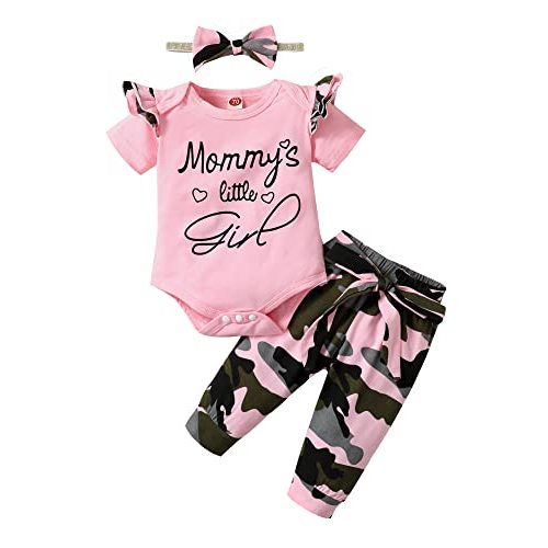 Infant Baby Girl Clothes Newborn Girl Outfit Long Sleeve Romper Pants Set Cute Baby Clothes for Girls Fall/Winter