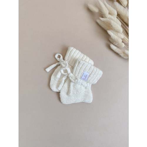 Baby Booties | Chunky Knit | Ivory