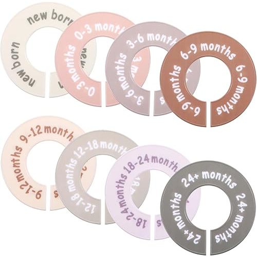 Baby Closet Dividers for Clothes Unisex Nursery Organizer Decor Clear Labels for Easy Sorting Fits Most Rods