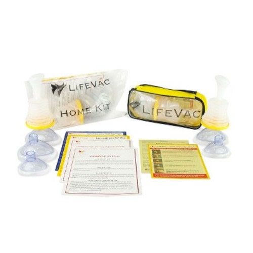 LifeVac Home & Yellow Travel Combo Kit - Portable Suction Rescue Device, First Aid Kit for Kids and Adults, Airway Suction for Children and Adults