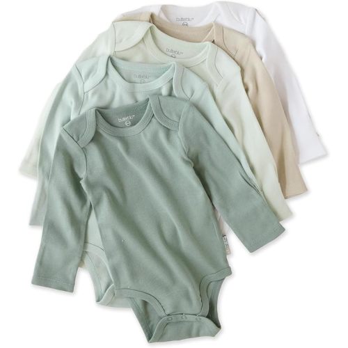 Butterblu Blake 5-Pack Long Sleeve Bodysuits 100% Organic Cotton, Unisex