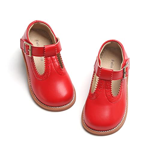 Felix & Flora Toddler Little Girl Mary Jane Dress Shoes - Ballet Flats for Easter Flower Girl Party School Shoes.