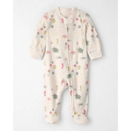 Baby Organic Cotton Sleep & Play Pajamas in Under the Sea - NB