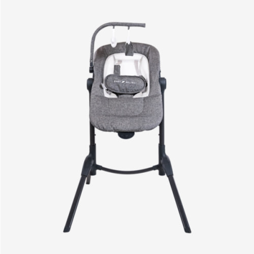 Baby Delight Bloom Baby Seat | Soothing and Adjustable Baby Chair | Portable and Compact | Charcoal Tweed