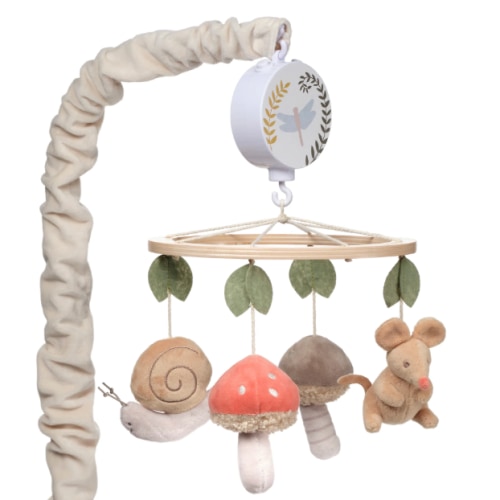 Mushroom Meadow Musical Baby Crib Mobile