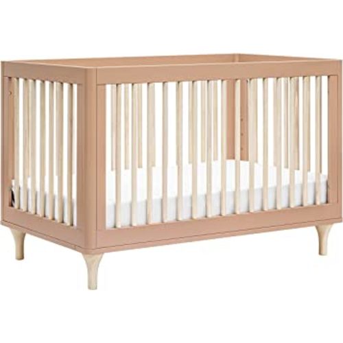 Babyletto Lolly 3-in-1 Convertible Baby Crib - GREENGUARD Gold Certified Convertible Crib to Toddler Bed & Daybed - Wooden Baby Bed, 4 Adjustable Heights - Easy to Assemble - Canyon/Washed Natural
