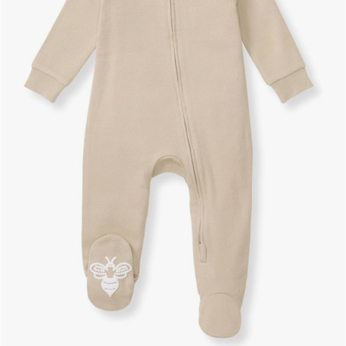 Burt's Bees Baby Boys Sleep and Play PJs, 100% Organic Cotton One-Piece Zip Front Romper Jumpsuit Pajamas