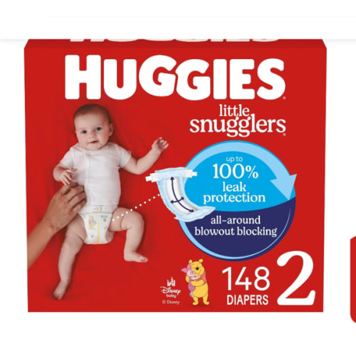 Huggies Little Snugglers Diapers Huge Pack - Size 2 (148ct)