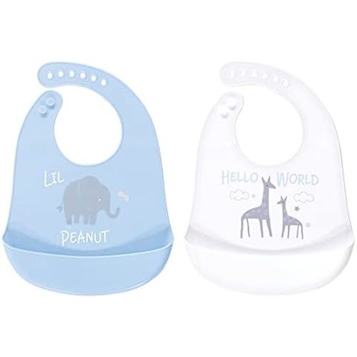 Luvable Friends Unisex Baby Silicone Bibs