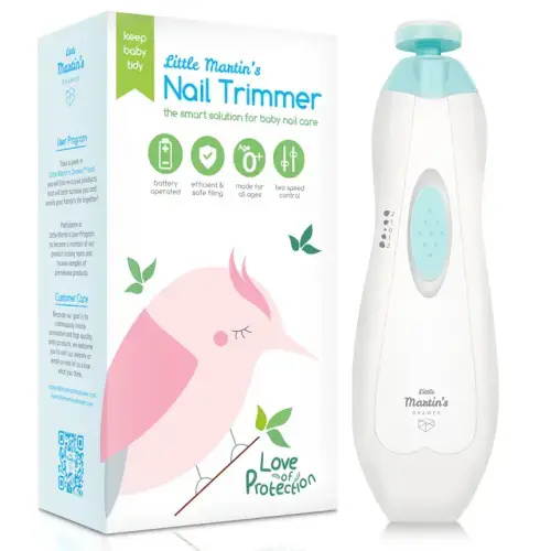 Baby Nail File with Light, Little Martin's Electric Baby Nail Trimmer (Blue/Pink) – Little Martin's Drawer