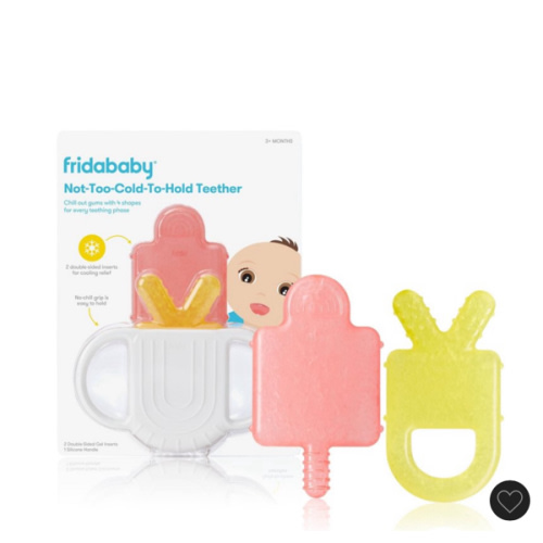 Frida Baby Silicone Teething Toys, 4-in-1 Teether for Babies & Infants, Teething Relief for 0-18 Months, Not-Too-Cold-to-Hold Baby Teether, BPA-Free