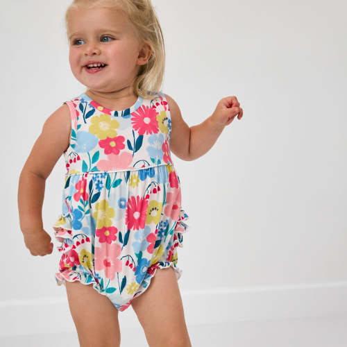 Midsummer Meadow Bubble Romper | Little Sleepies