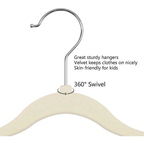 GoodtoU Kids Hangers Velvet 50 Pack - Baby Felt Hangers Non Slip Toddler Hanger Childrens Hanger for Kid