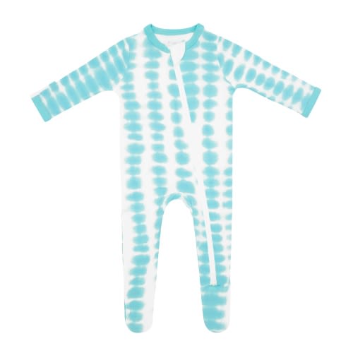 Zippered Footie in Robin Rip Tide