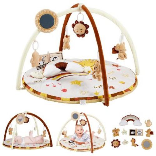 Baby Play Mat with Play Arch, Baby Play Mat with Removable Hanging Toys, Ideal for Stomach Position, Crawling and Playing, for Newborn to Toddler