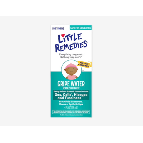 Little Remedies Gripe Water-No Alcohol, Sodium Bicarbonate, Artificial Color & Gluten Free-Safe for Newborns, 4 Fl. Oz (Pack of 1)