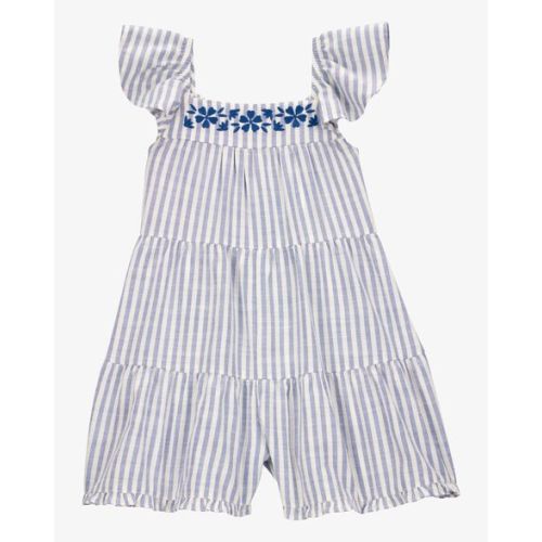 Baby Striped Flutter-Sleeve Romper - Carter's | Carter's
