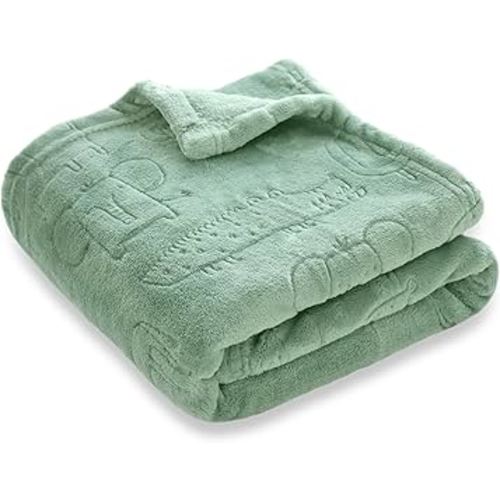 BORITAR Baby Blanket for Boys Girls Ultra Soft Fleece Warm and Lightweight Animal Blankets for Infant Toddler Newborn, 30x40 Inch, Sage Green