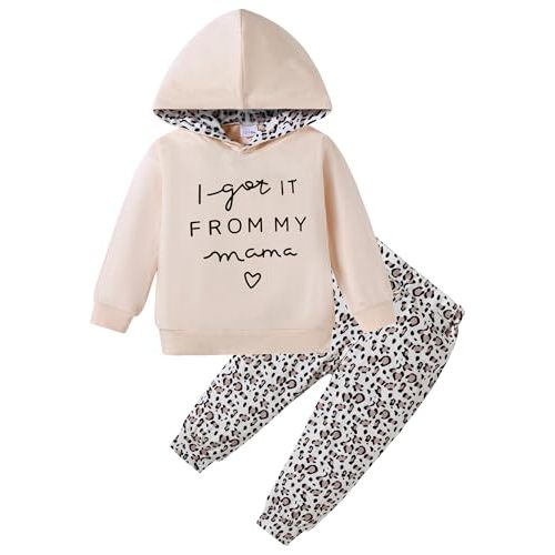 ZOEREA Toddler Girls Clothes Baby Outfits Letter Hoodie Sweatshirts Flower Sweatpants 2Pcs Tracksuit Fall Winter Clothing