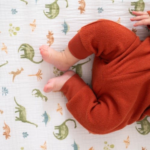 essentials cotton muslin crib sheet